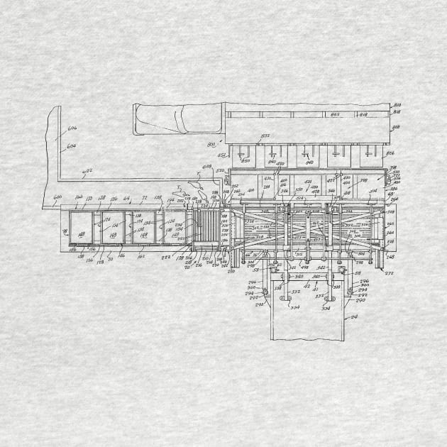 Turkey Loading Apparatus Vintage Patent Hand Drawing by TheYoungDesigns